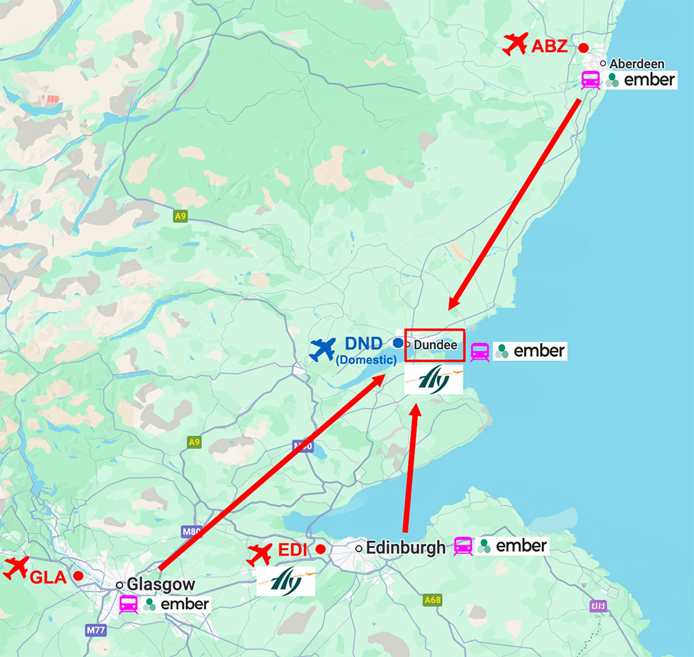 how to reach Dundee